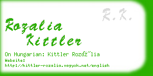 rozalia kittler business card